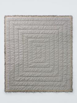 John Lewis x Sanderson Frisk Quilted Frilled Bedspread, Blue - view 2, Blue