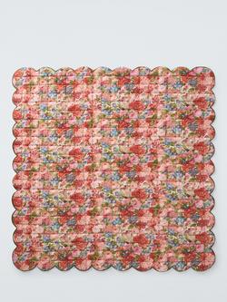 John Lewis x Sanderson Rose & Peony Quilted Scalloped Bedspread, Multi - view 2, Multi