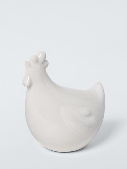 John Lewis Glazed Ceramic Hen Decoration, White