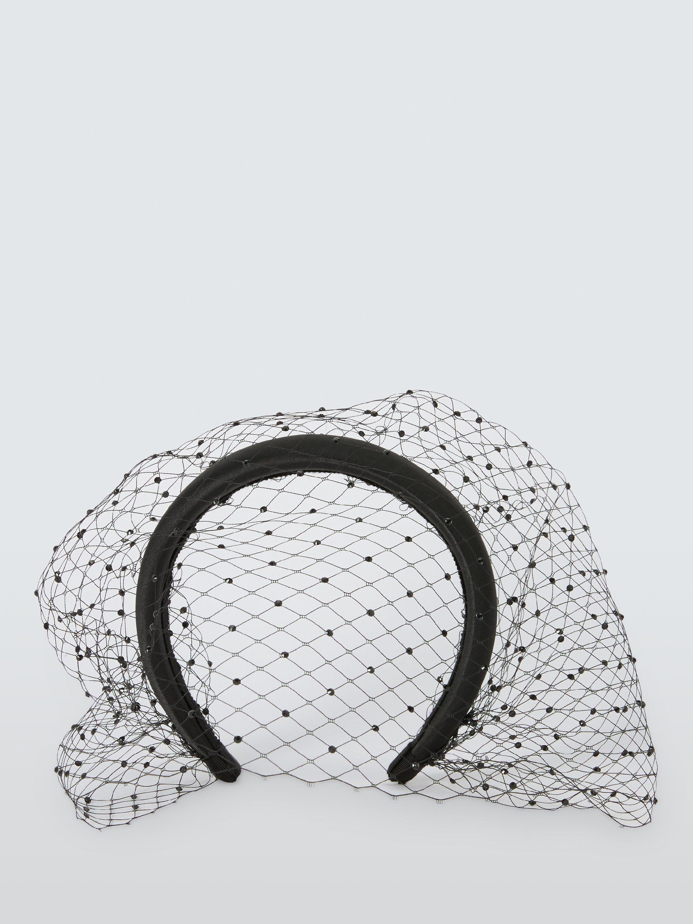 Product image 2 of 4, which shows John Lewis Alexis Headband with Veil, Black