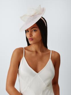 John Lewis Anais Medium Disc Fascinator, Light Pink