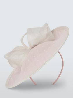 John Lewis Anais Medium Disc Fascinator - view 2, Light Pink