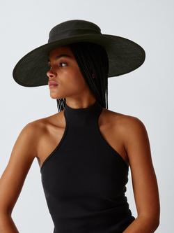 John Lewis Audrey Hat with Band, Black, Black