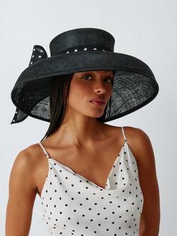 John Lewis Aurelia Downward Brim Hat, Black, Black