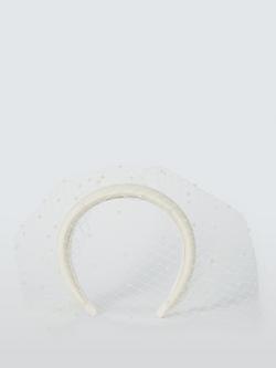 John Lewis Chloe Headband with Veil, Ivory - view 2, Ivory