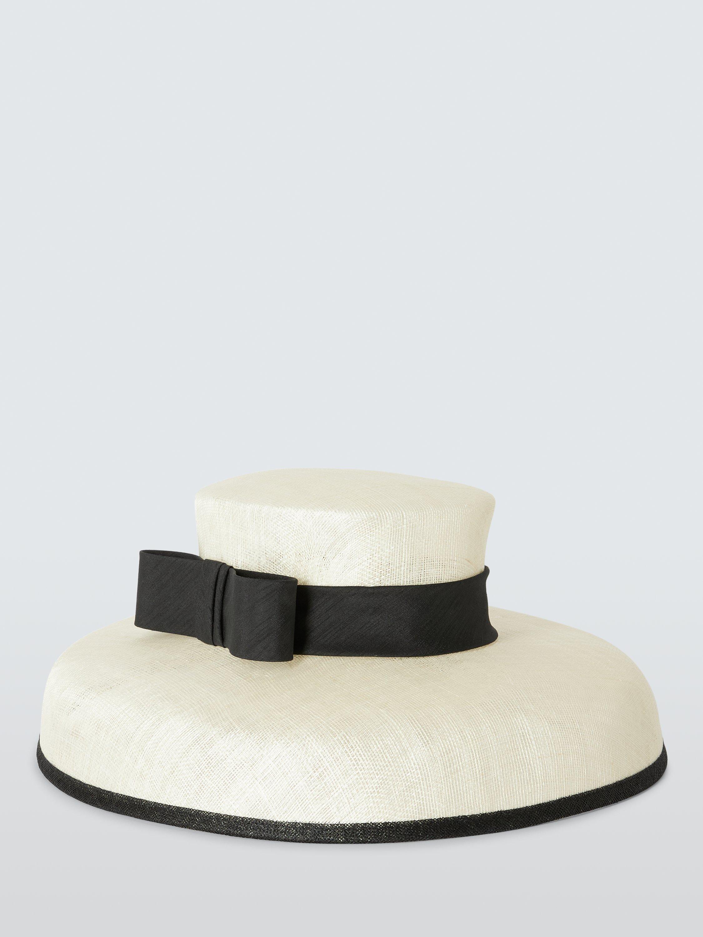 Product image 2 of 4, which shows John Lewis Coco Downward Brim Hat, Natural/Black