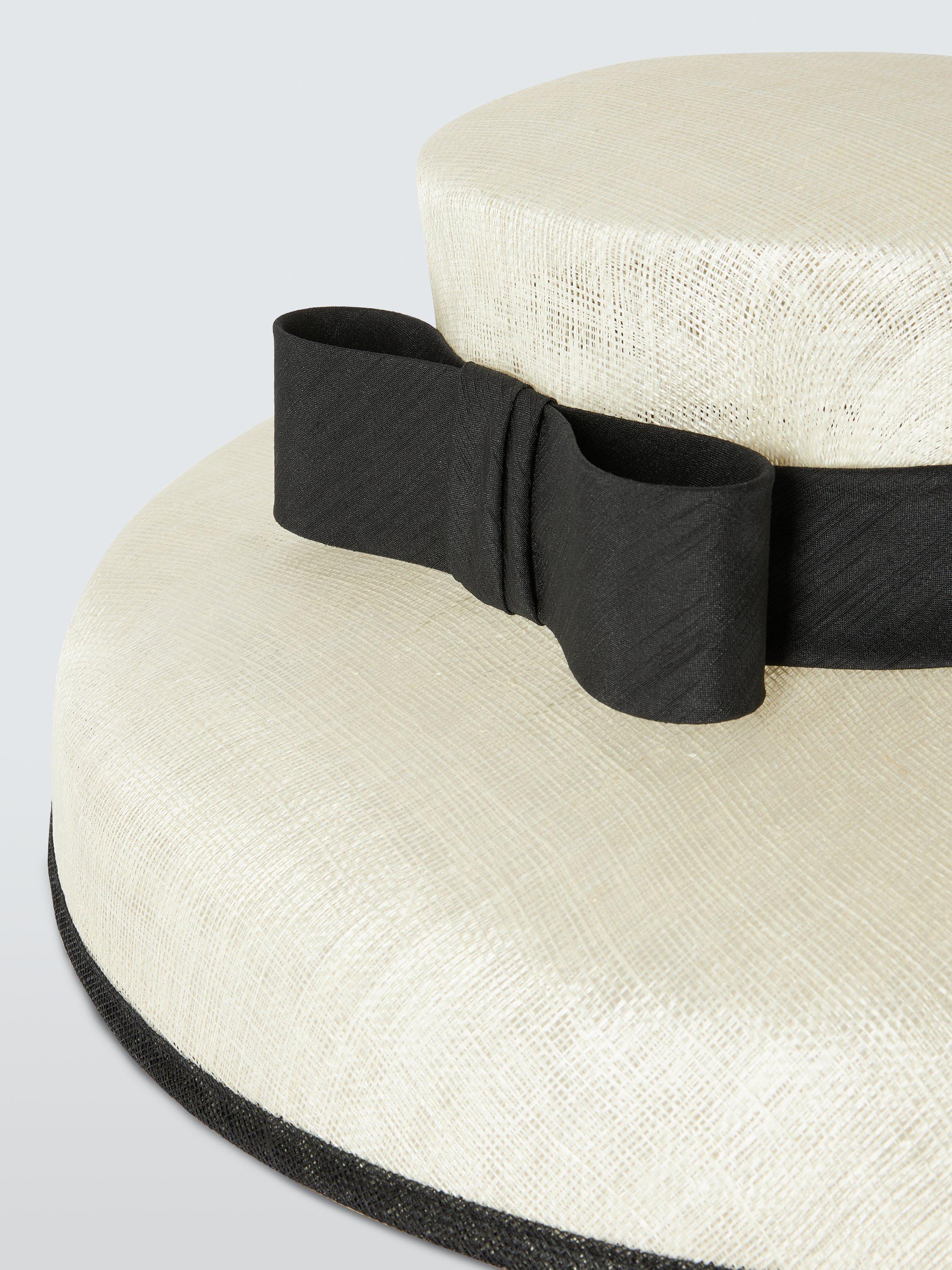 Product image 3 of 4, which shows John Lewis Coco Downward Brim Hat, Natural/Black