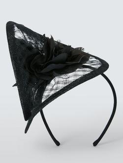 John Lewis Darcia Crosshatch Fascinator - view 2, Black