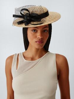 John Lewis Emmaline Small Boater Hat, Natural, Natural