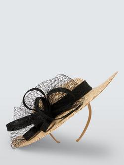 John Lewis Emmaline Small Boater Hat, Natural - view 2, Natural