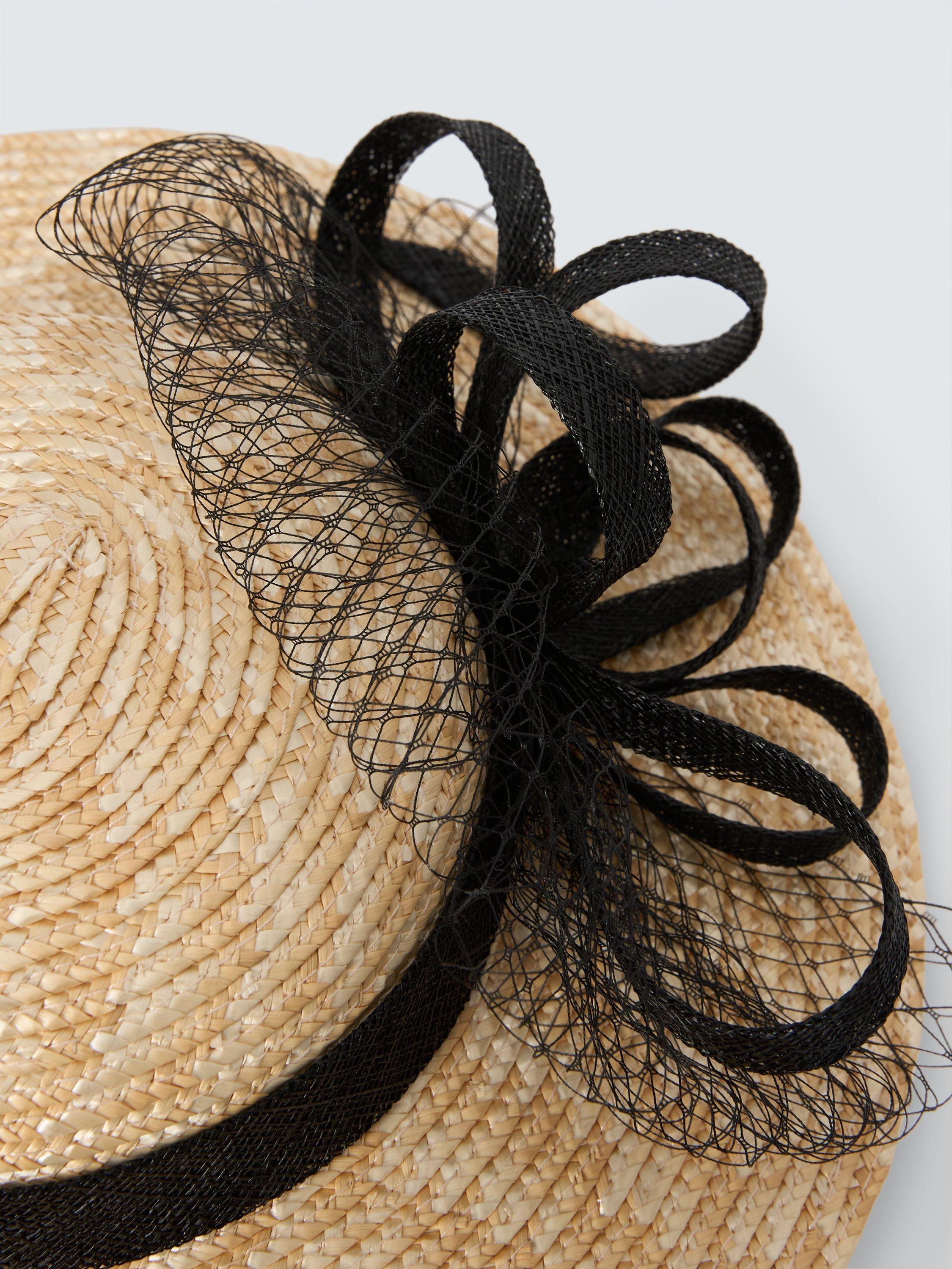 Product image 3 of 4, which shows John Lewis Emmaline Small Boater Hat, Natural