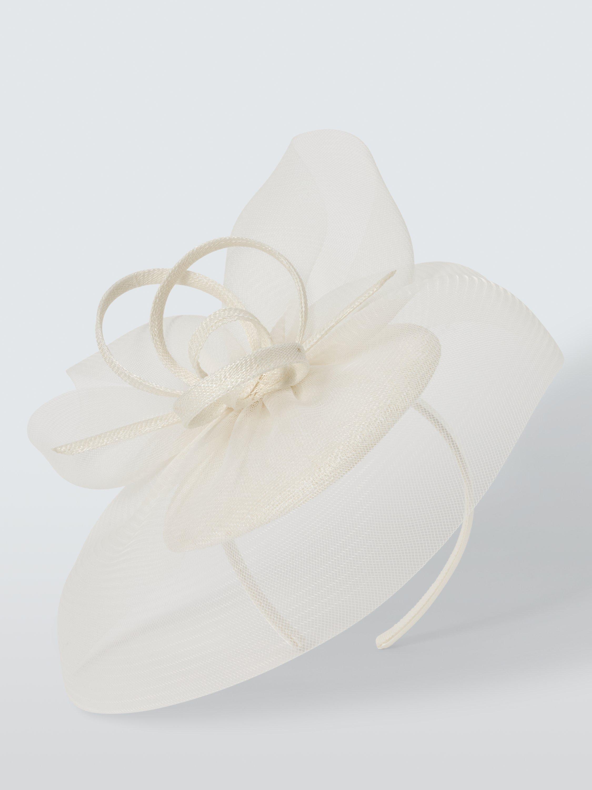 Product image 2 of 4, which shows John Lewis Gabrielle Beret Fascinator, Ivory