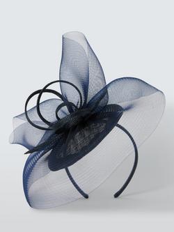 John Lewis Gabrielle Beret Fascinator - view 2, Navy