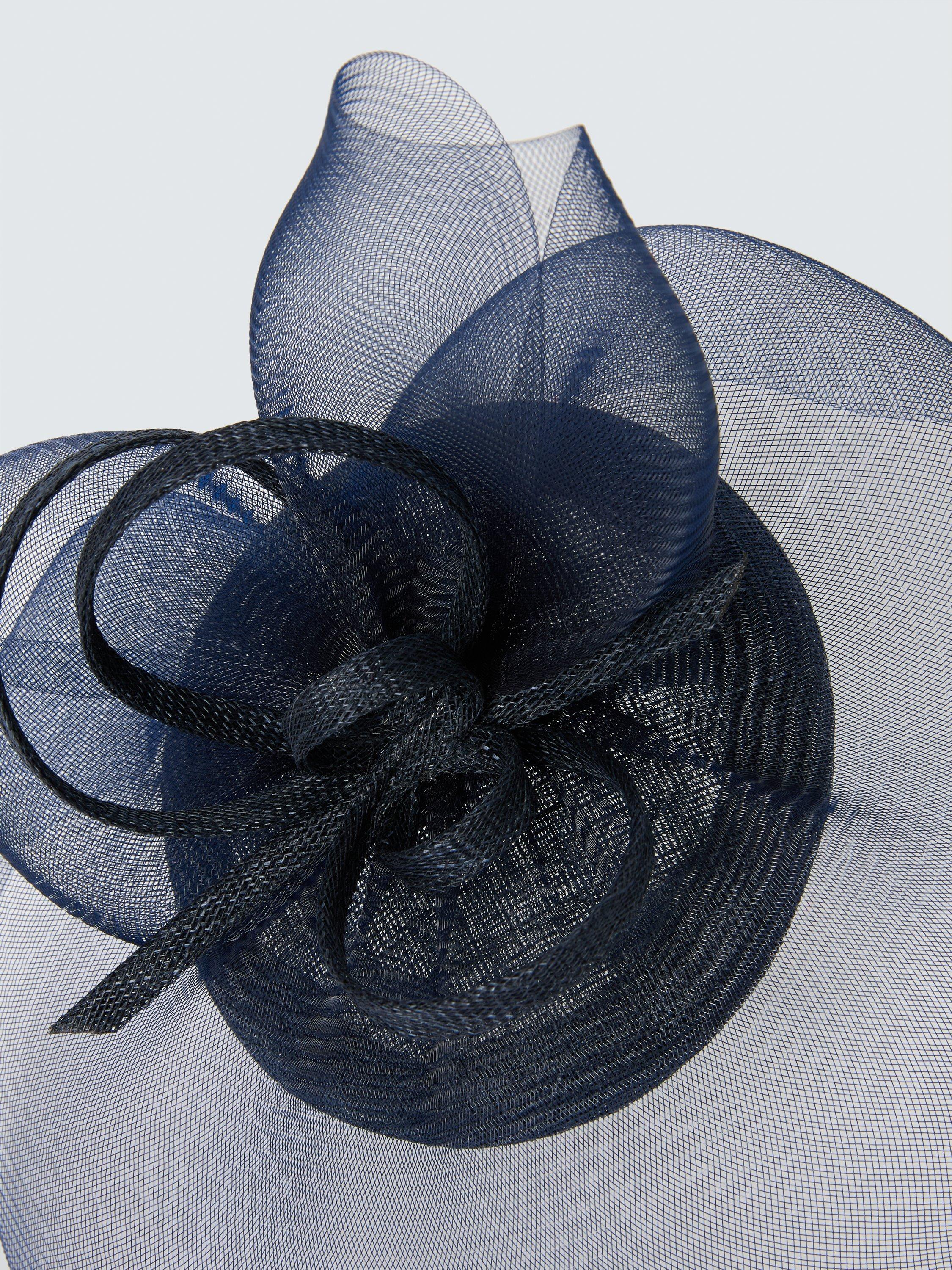 Product image 3 of 4, which shows John Lewis Gabrielle Beret Fascinator, Navy
