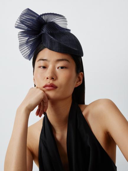 John Lewis Josephine Beret Fascinator, Navy