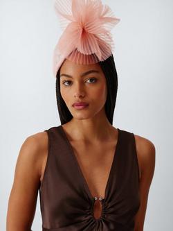 John Lewis Josephine Beret Fascinator, Light Pink