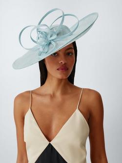 John Lewis Juliette Large Disc Occasion Hat, Light Blue