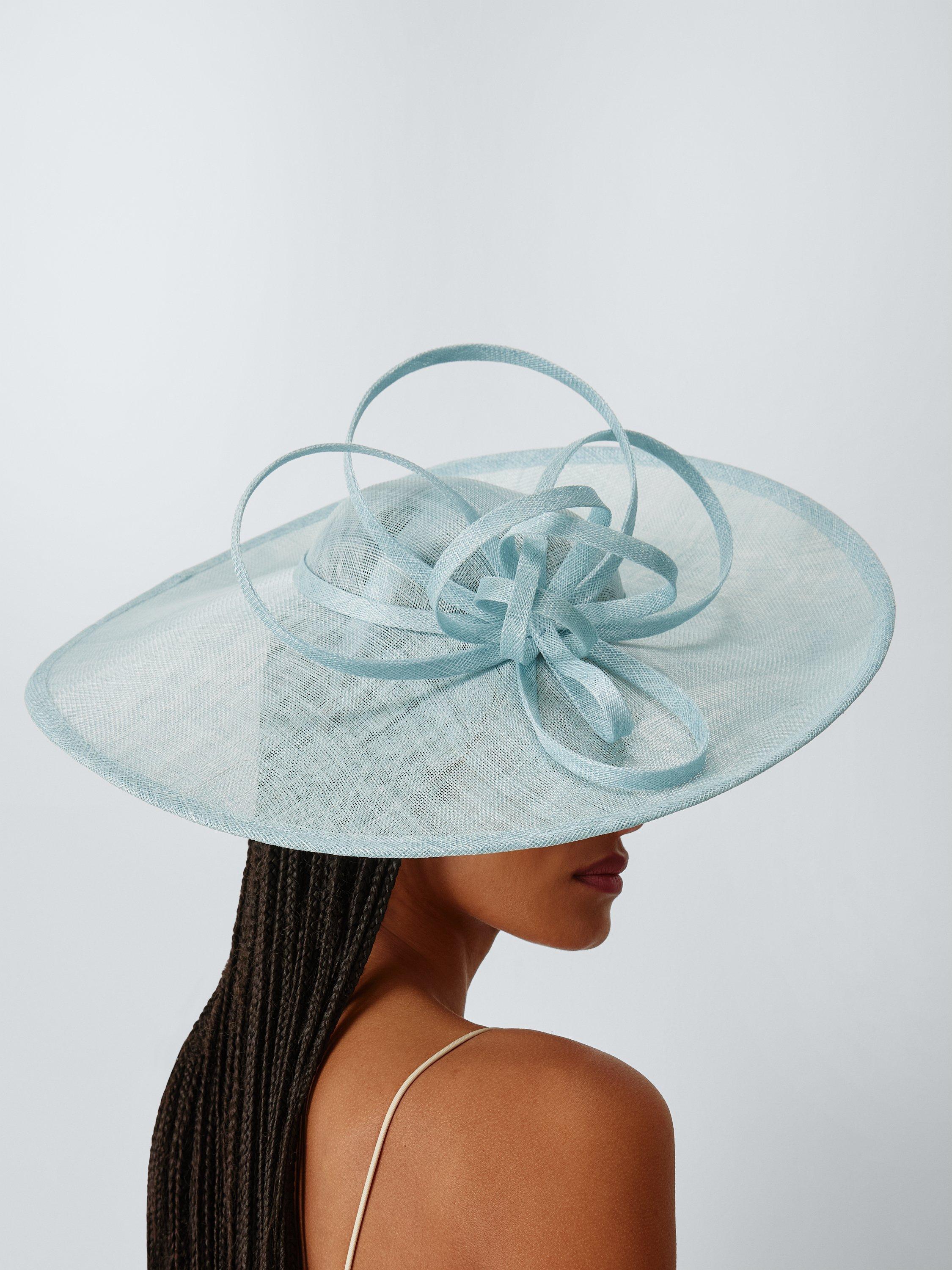 Product image 4 of 4, which shows John Lewis Juliette Large Disc Occasion Hat, Light Blue
