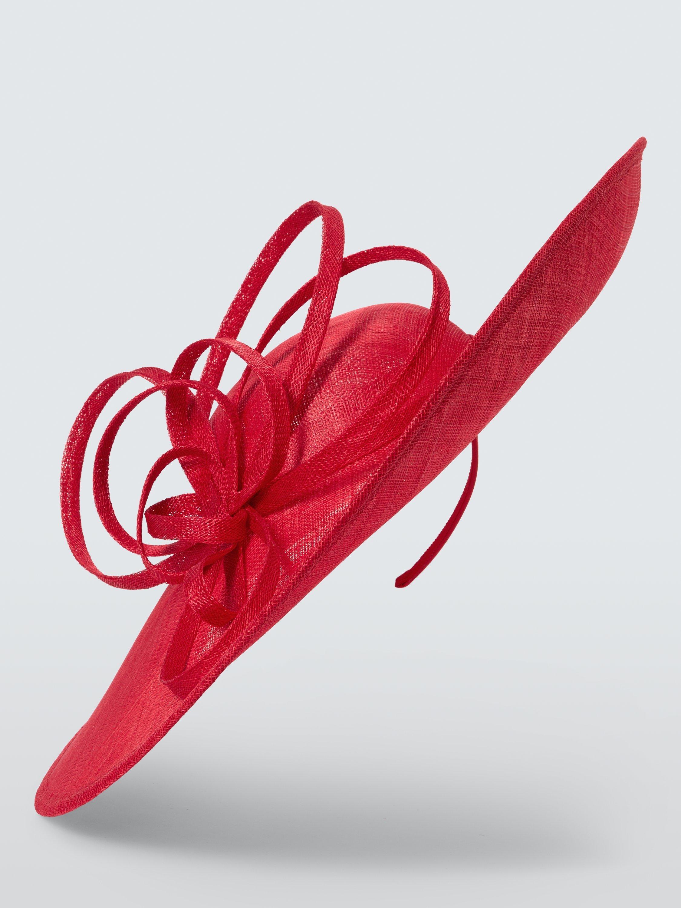 Product image 2 of 4, which shows John Lewis Juliette Large Disc Occasion Hat, Red