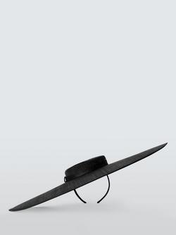 John Lewis Leona Large Disc Fascinator, Black - view 2, Black