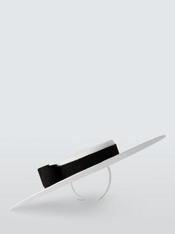 John Lewis Marina Boater Hat, Ivory - view 2, Ivory