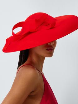 John Lewis Suzanne Downward Brim Hat, Red, Red