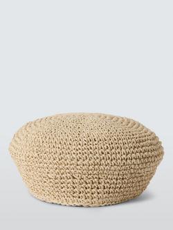 John Lewis Textured Beret, Natural - view 2, Natural