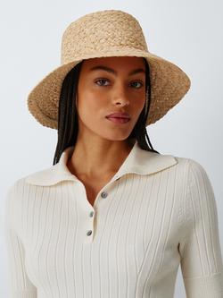 John Lewis Wide Brim Hat, Natural, Natural