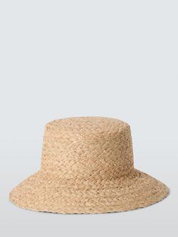 John Lewis Wide Brim Hat, Natural - view 2, Natural