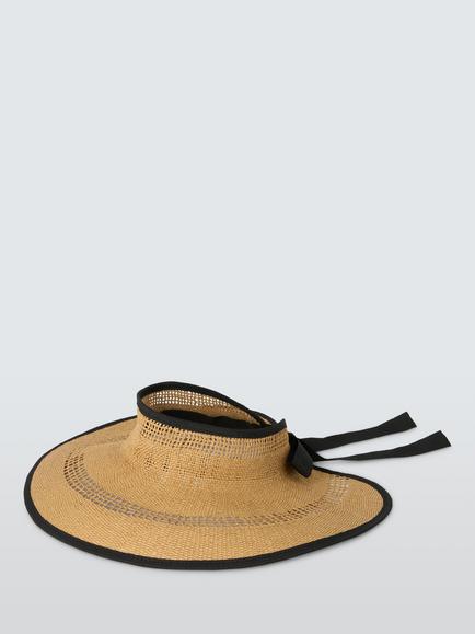 John Lewis Wide Brim Visor - view 2, Natural