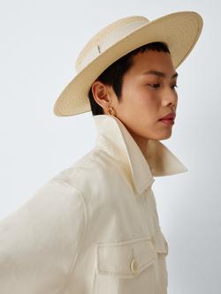 John Lewis Boater Hat, Natural, Natural