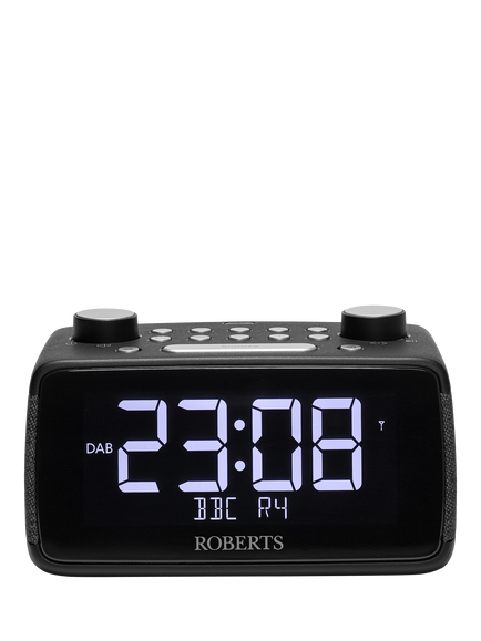 Roberts Ortus 4 DAB/DAB+/FM Bluetooth Digital Alarm Clock Radio, Black, Black