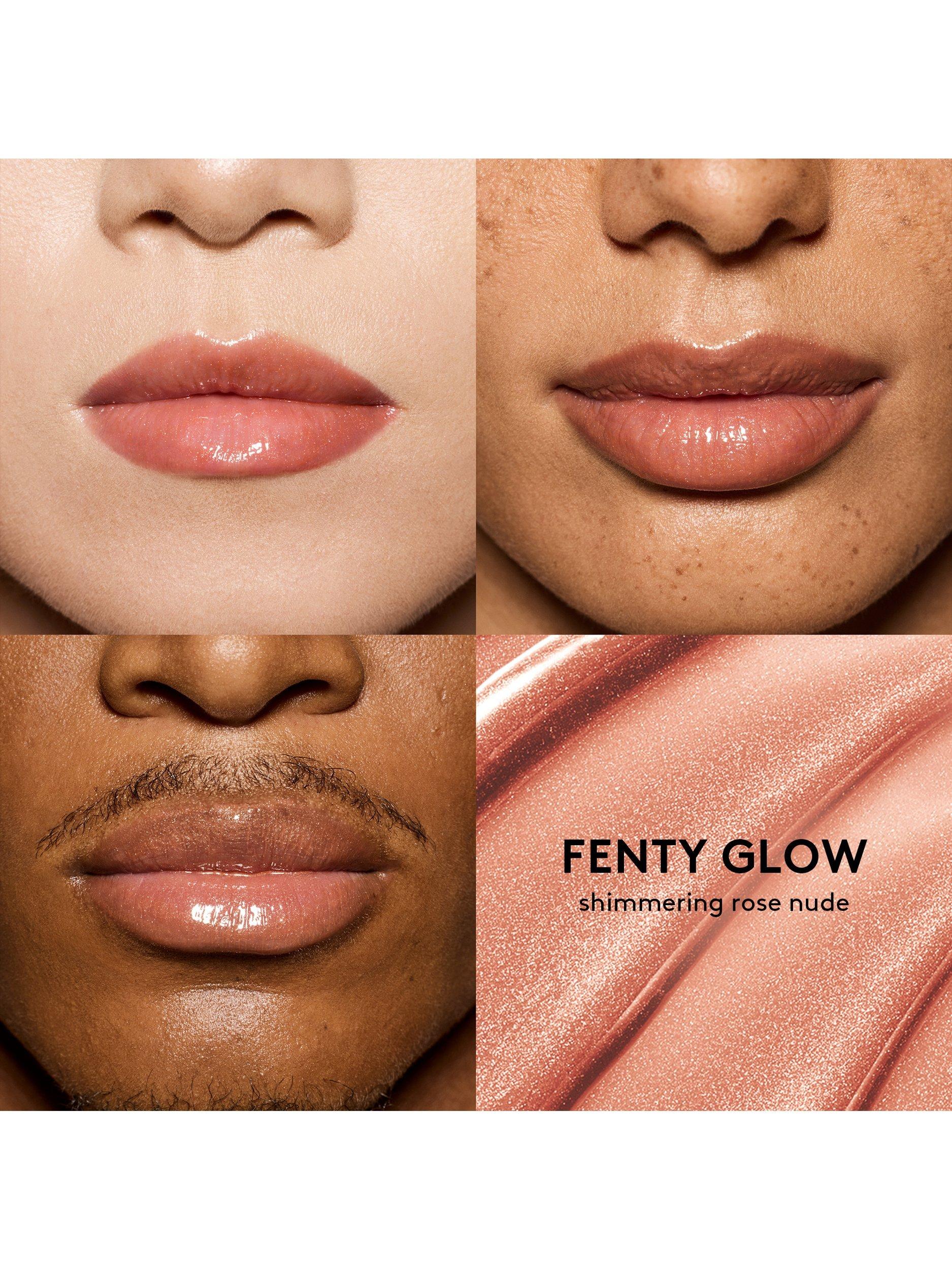Product image 2 of 5, which shows Fenty Beauty Gloss Bomb Universal Lip Luminiser Mini, Fenty Glow