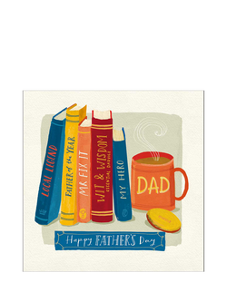 Woodmansterne Books Tea & Biscuits Father's Day Card, Multi