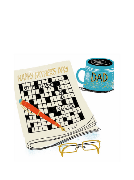 Woodmansterne Crossword Puzzle Father's Day Card, Multi