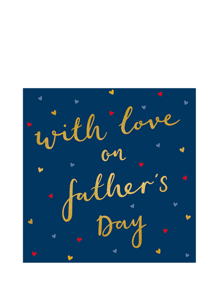 Woodmansterne Text and Hearts Father's Day Card, Multi
