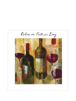 Woodmansterne Red Wine Bottles & Glasses Father's Day Card, Multi
