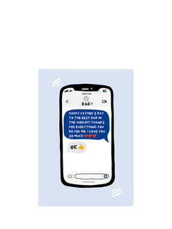 Woodmansterne Text Message Father's Day Card, Multi