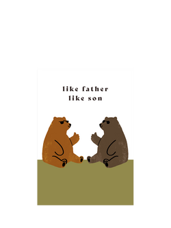 Woodmansterne Two Bears In Sunglasses Father's Day Card, Multi