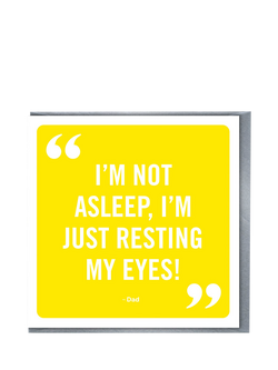 Brainbox Candy Resting My Eyes Father's Day Card, Multi