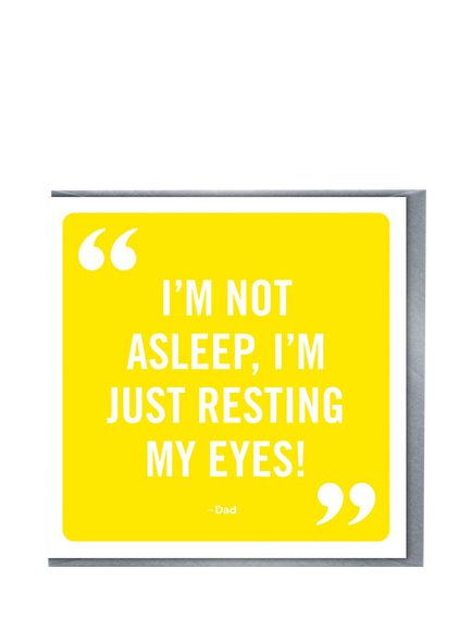 Brainbox Candy Resting My Eyes Father's Day Card, Multi