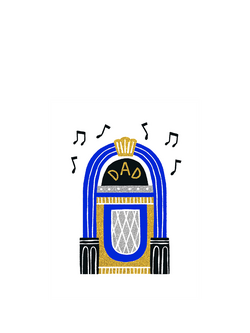Art File Jukebox Father's Day Card, Multi