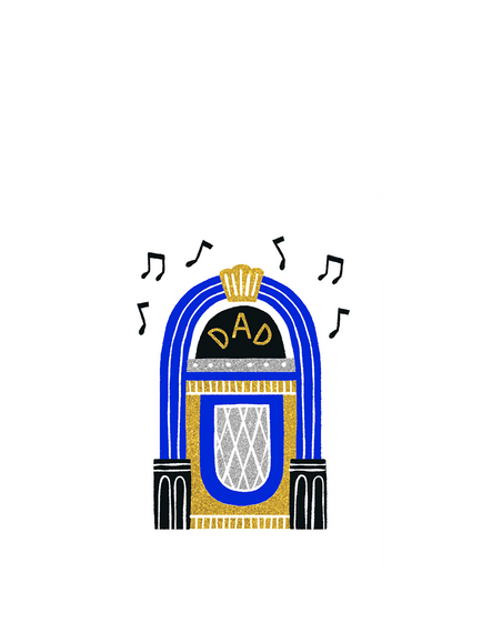 Art File Jukebox Father's Day Card, Multi