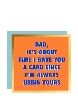 Eleanor Stuart Bank Card Father's Day Card, Multi