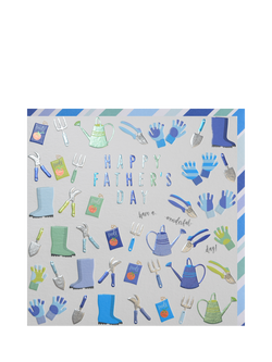 Wendy Jones Blackett Gardening Equipment Father's Day Card, Multi