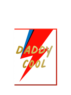 Nineteen Seventy Three Lightning Daddy Cool Father's Day Card, Multi