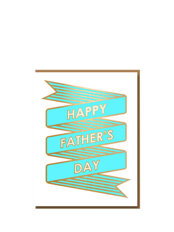 Nineteen Seventy Three Zig Zag Ribbon Father's Day Card, Multi