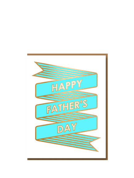 Nineteen Seventy Three Zig Zag Ribbon Father's Day Card, Multi