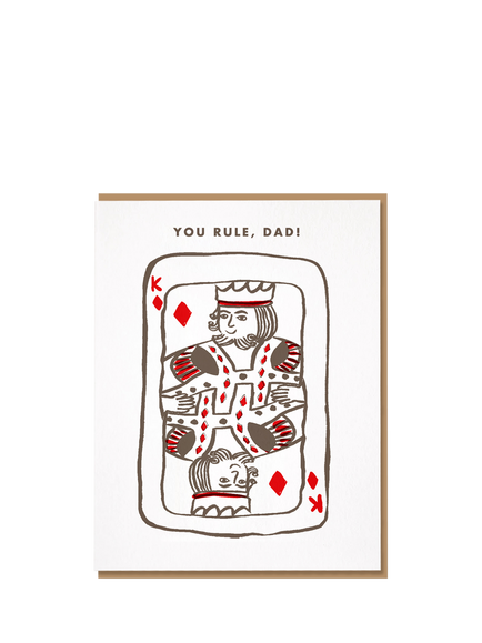Nineteen Seventy Three King Of Diamonds Father's Day Card, Multi