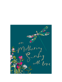 Woodmansterne Dragonfly & Flowers Mother's Day Card, Multi